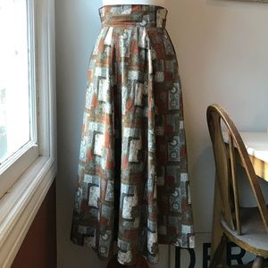 Vintage Midi/Maxi Silk Skirt sz S/M